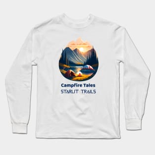 wild camping, adventurer, adventure hiking, design v14 Long Sleeve T-Shirt